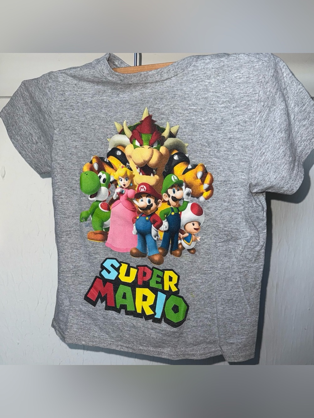 Nintendo Super Mario Multicolor Graphic Tee - Gray